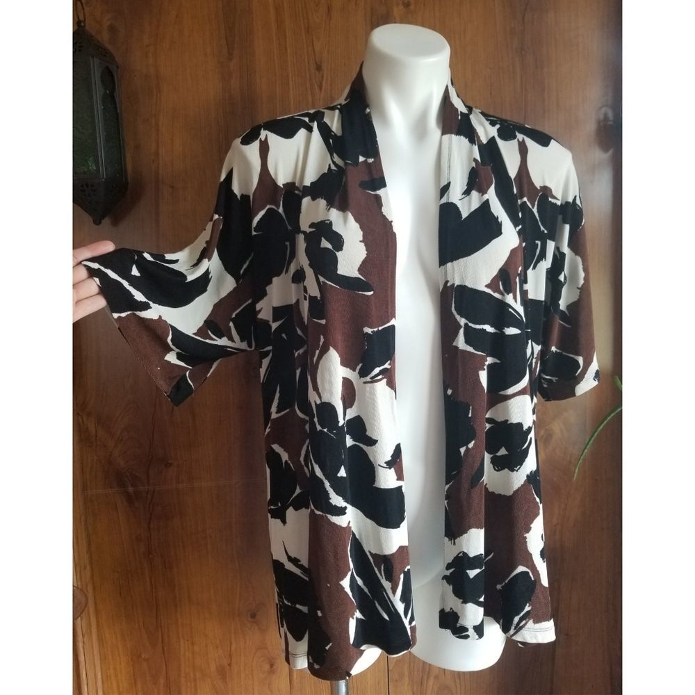 Coldwater Creek Short Sleeve Cardigan - Picture 2 of 6